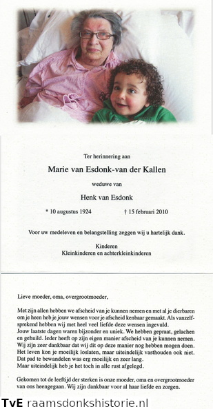Marie van der Kallen- Henk van Esdonk